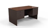 MDF Wood Veneer Office Furniture / Manager Wooden Office Desk With Drawers